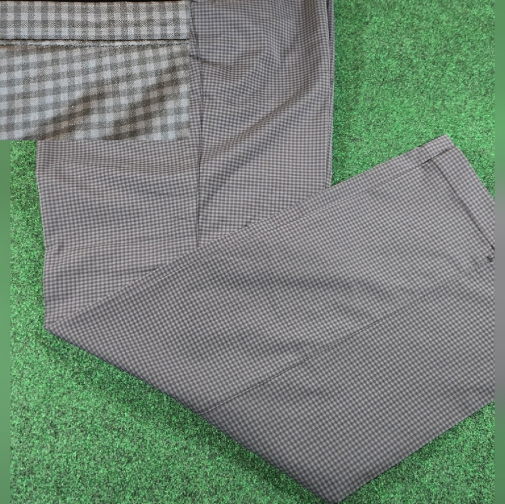 Nike Golf Pants Mens 36x32 Blue & Black Check Dri-Fit Performance Lightweight